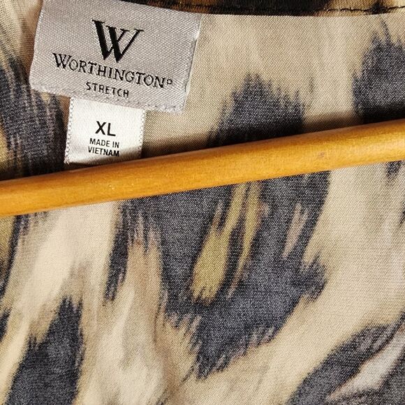 Worthington Leopard Print Cowel Scoop Neck Dress - Picture 6 of 6